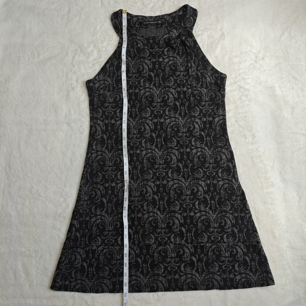 La Fée Maraboutée Size 42 Or Medium Damask Black Mini Dress A-Line‎ Flare Shift